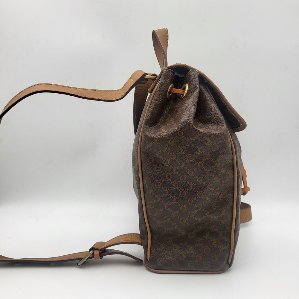 CELINE Macadam Rucksack Backpack Mini canvas leather..Authentic.. - Picture 3 of 16